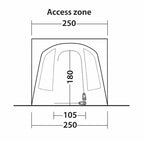Veranda a cupola, Pine Hills, Outwell (175-200cm altezza per il fissaggio)
