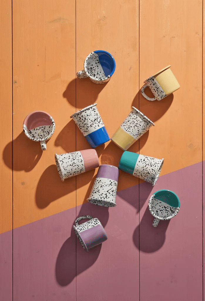 Tazza smaltata, KAPKA, "Mind Pop", vari colori