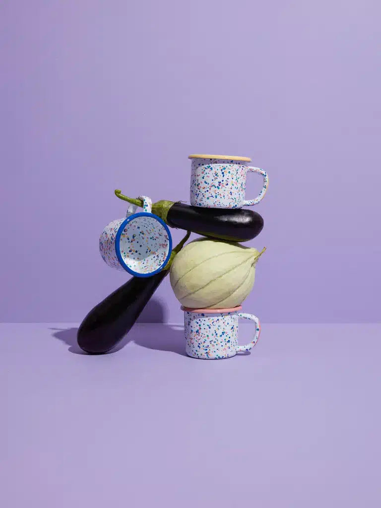 Tazza smaltata "Wonder Wheel" 7 cm, vari colori