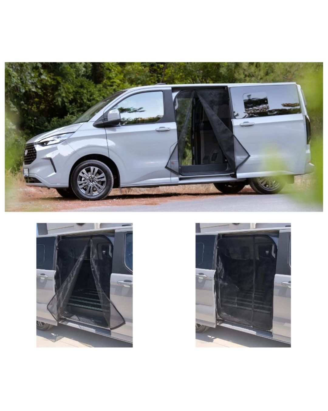 Mosquito nets Ford Tourneo Custom from 2023 (V710) - sliding door AND tailgate – flawless rest pieces at a special price!