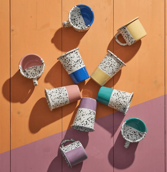 Tazza smaltata, KAPKA, "Mind Pop", vari colori