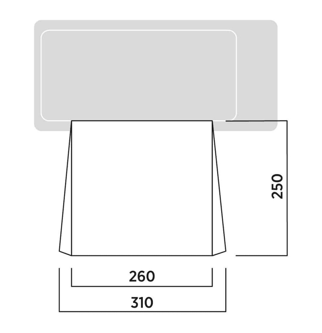 Canopy awning with 5+7mm piping, 2.60m long - Image 3