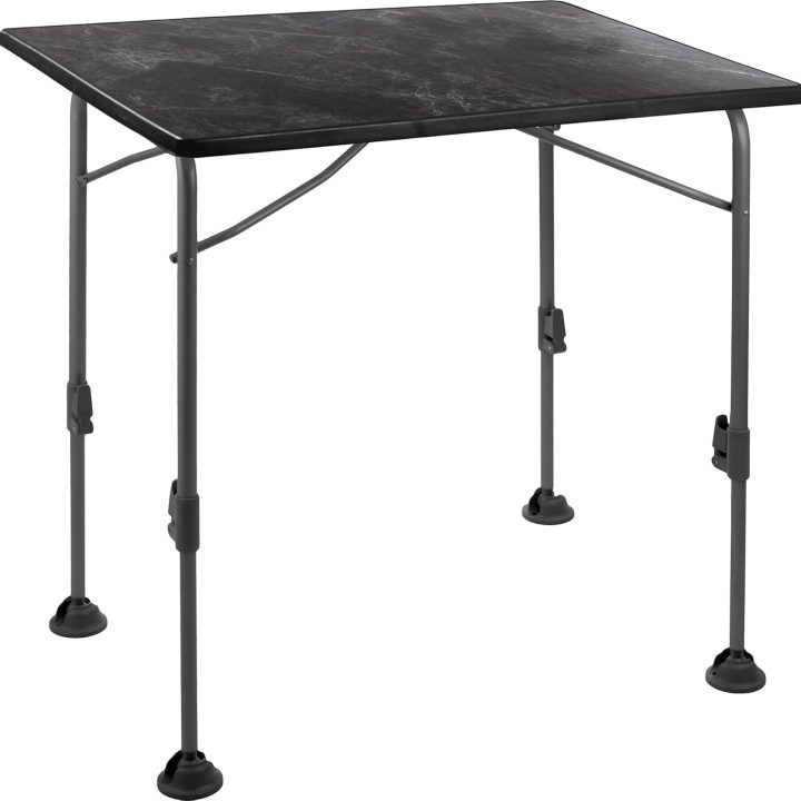Linear camping table - weatherproof and infinitely height-adjustable