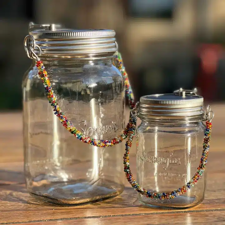 Sonnenglas, Beadwork Edition, 1000ml – nachhaltige Solarleuchte aus Südafrika