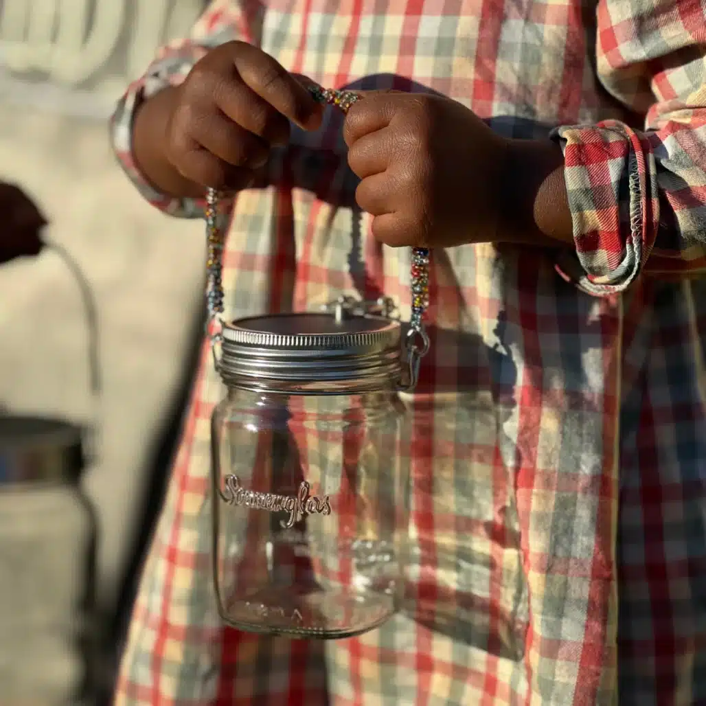 Sonnenglas, Beadwork Edition, 1000ml – nachhaltige Solarleuchte aus Südafrika – Bild 3