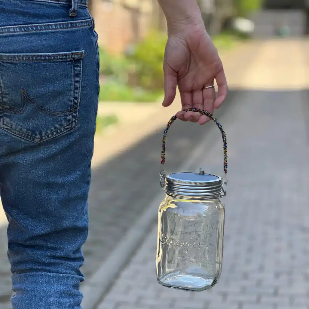 Sonnenglas, Beadwork Edition, 1000ml – nachhaltige Solarleuchte aus Südafrika – Bild 2