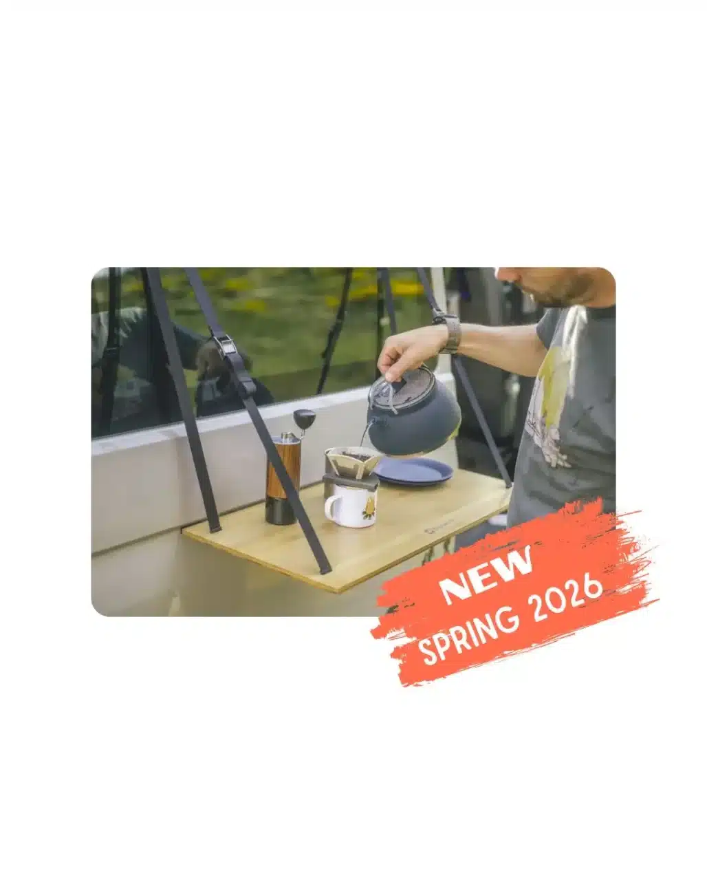 Outwell Van FlexDeck – flexible table in bamboo for VW California, Ford Transit, Sprinter & Co.