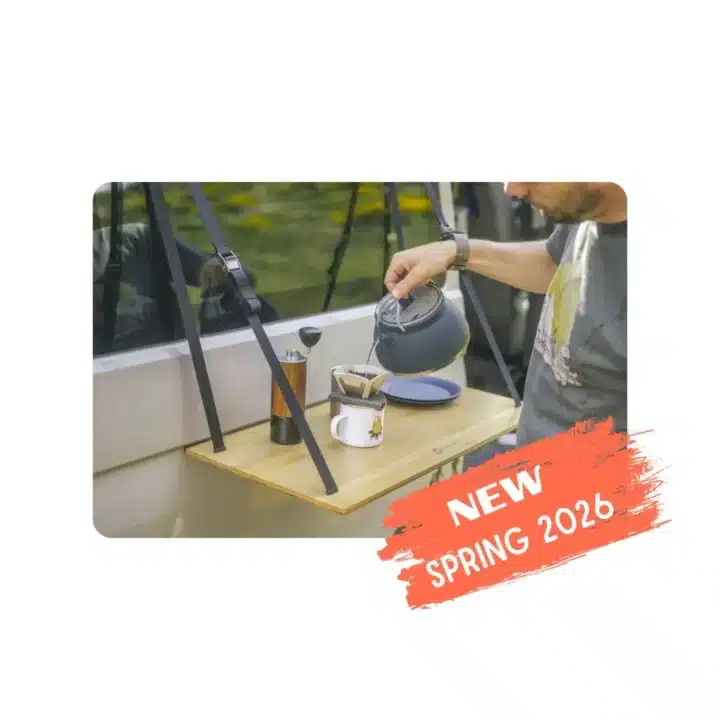 Outwell Van FlexDeck – flexible table in bamboo for VW California, Ford Transit, Sprinter & Co.