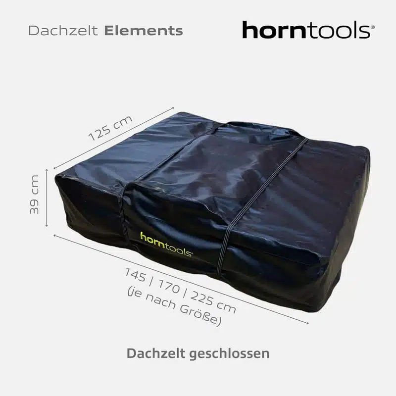 Roof tent - horntools Elements Gen II for 2 person, 140cm, color: Midnight Stone - Image 10